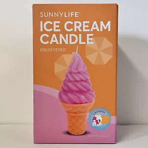 SunnyLife 3D Pink Ice Cream Cone Scented Candle - Picture 1 of 4