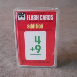 Whitman #4570 Addition Help Yourself Flash Cards Vintage Complete Set - Picture 1 of 7