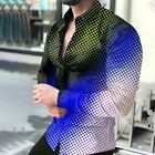 Trendy Muscle Shirts For Men Printed Casual Slim Fit Long Sleeve Dress Shirts