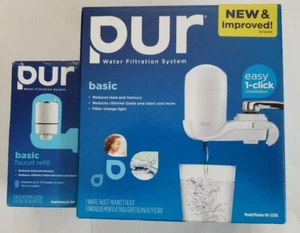 PUR Maxion Faucet Filtration System White Finish Removes 99% Lead Plus Refill - Picture 1 of 5