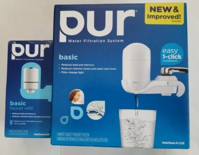 PUR Maxion Faucet Filtration System White Finish Removes 99% Lead Plus Refill - Image 1 of 4