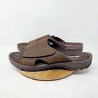 Merrell Sandals Mens 12 Sandspur 2 Shoes Brown Leather Slip On Slide Comfort