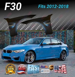 For 2012-2018 BMW 3 Series F30 M3 M4 Style Black Steel Fenders Side Vent - Picture 1 of 6
