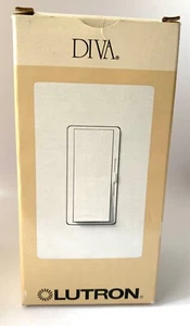Lutron DVELV-300P-WH Diva 300W Single Pole Preset Light Dimmer - Picture 1 of 9
