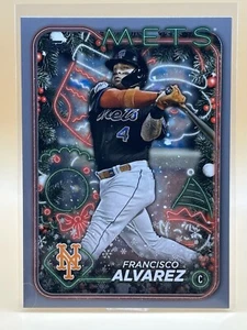 2024 Topps Holiday Francisco Alvarez #H184 Silver Glitter New York Mets - Bild 1 von 2