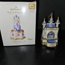 Disney 2006 Hallmark JEWELRY Music BOX CINDERELLA CASTLE Ornament TREASURES an..