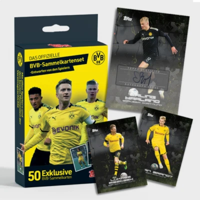 TOPPS BVB Borussia Dortmund 2020 SAMMELKARTENSET CURATED SET 50 TRADING CARDS - Bild 1 von 4