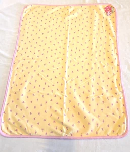 Just One Year Pink Ladybugs Mommy's Sweetie yellow Baby receiving Blanket 31×25 - Picture 1 of 12