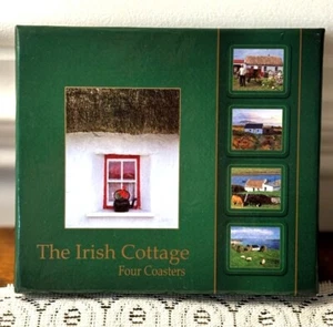 Vintage, Table Image, Liam Blake, Ireland, "The Irish Cottage" set of 4 Coasters - Picture 1 of 10