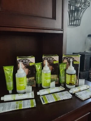 Lote de 3 Loreal Excellence To Go 10 Minutos Crema Color de Cabello # 4 Marrón Oscuro Asis Foto 1 de 2