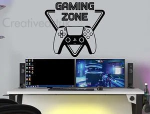 Zona de juegos PS pegatina de pared para juegos mural para juegos jugador decoración de pared sala de juegos TR - Imagen 1 de 7