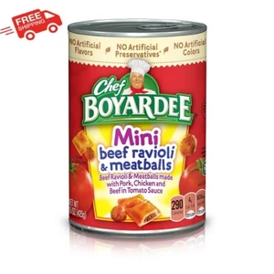 Mini raviolis y albóndigas de carne Chef Boyardee, lata de 15 oz, envío gratuito y rápido - Imagen 1 de 8
