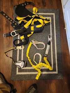 JUEGO COMPLETO!!! TALON CORDÓN AUTORRETRÁCTIL PROTECCIÓN CONTRA CAÍDAS Y ARNÉS CORPORAL SEGURIDAD - Imagen 1 de 7