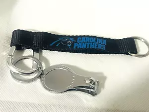 NOS Carolina Panthers Lanyard Key Ring Nail Clippers Bottle Opener - Picture 1 of 9