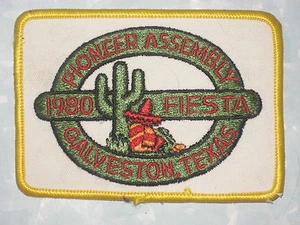 Pioneer Assembly 1980 Fiesta Patch - Galveston Texas - 4 1/4 inches x 3 inches - Picture 1 of 1