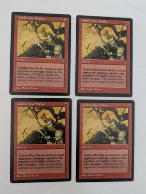 4 Goblin War Strike Portal 2nd Age MTG NM Free shipping with tracking - Image 1 of 2