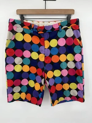 Pantalón Corto de Golf Loudmouth Para Hombres 36 Coloridos Bolsillos Estampado de Lunares Chino Informal Foto 1 de 4