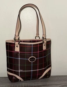 Coach Peyton Tattersall Tote Bag 24389 - Picture 1 of 6