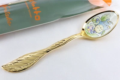 Noritake x Studio Ghibli Totoro Tea Spoon Set of 5 Fired Enamel NIB Japan - Image 1 of 4