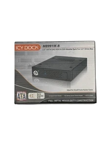 Boîtier de stockage interne noir 1 x 2,5" interne Icy Dock Mb991ik-b neuf dans sa boîte - Photo 1/7
