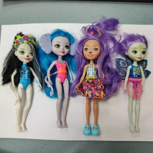 4 Muñecas Enchantimals Danessa Ciervo Patter Pavo Real Ekaterina Elefante Zelena Cebra - Imagen 1 de 10