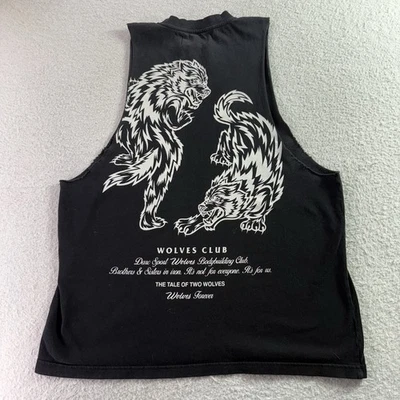 Camisa deportiva Darc para hombre L negra lobos sin mangas camiseta sin mangas corte músculo gimnasio Foto 1 de 4