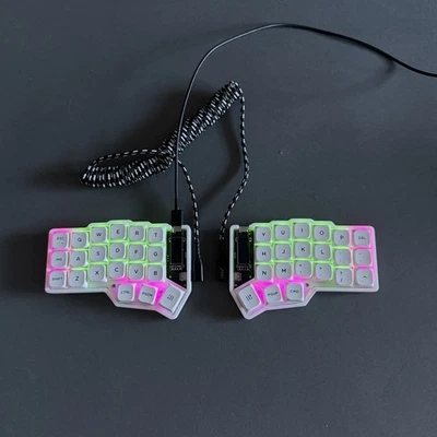 Boardsource Corne LP Custom Made Split Keyboard White 42 Keys RGB support  - Image 1 of 4