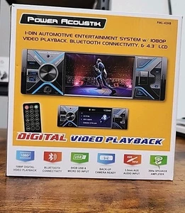 Power Acoustic PML-43HB New BLUETOOTH 4.3" LCD Single Din Headunit - Picture 1 of 2