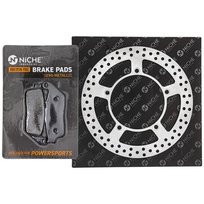 NICHE Brake Rotor Pad Kit for Honda 06455-MJE-D02 Front Left Semi Metallic — 第 1/4 张图片