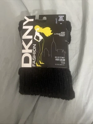 DKNY Hosiery Sequin Knit Boot Topper (0B885) O/S/Black - Изображение 1 из 4