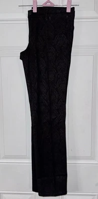 Pantalones ajustados negros oscuros Tory Burch para mujer talla 29 estampado floral ENREJADO HONOR Foto 1 de 4