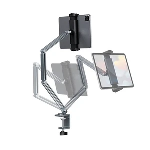 Verstellbarer Aluminium Tablet Ständer mit 360 Grad Drehung und Ladeanschluss - Photo 1/14