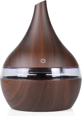 PROFUMATORE AMBIENTE UMIDIFICATORE DIFFUSORE ESSENZE LED RGB 300ML JAN007 (Legno - Immagine 1 di 4