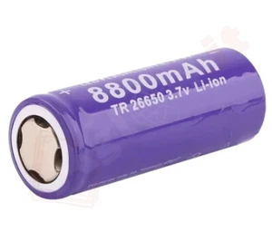 BATTERIA 26650 3,7v IONI DI LITIO 8800mAh RICARICABILE TRAPANO CACCIAVITE﻿ PILA - Picture 1 of 4