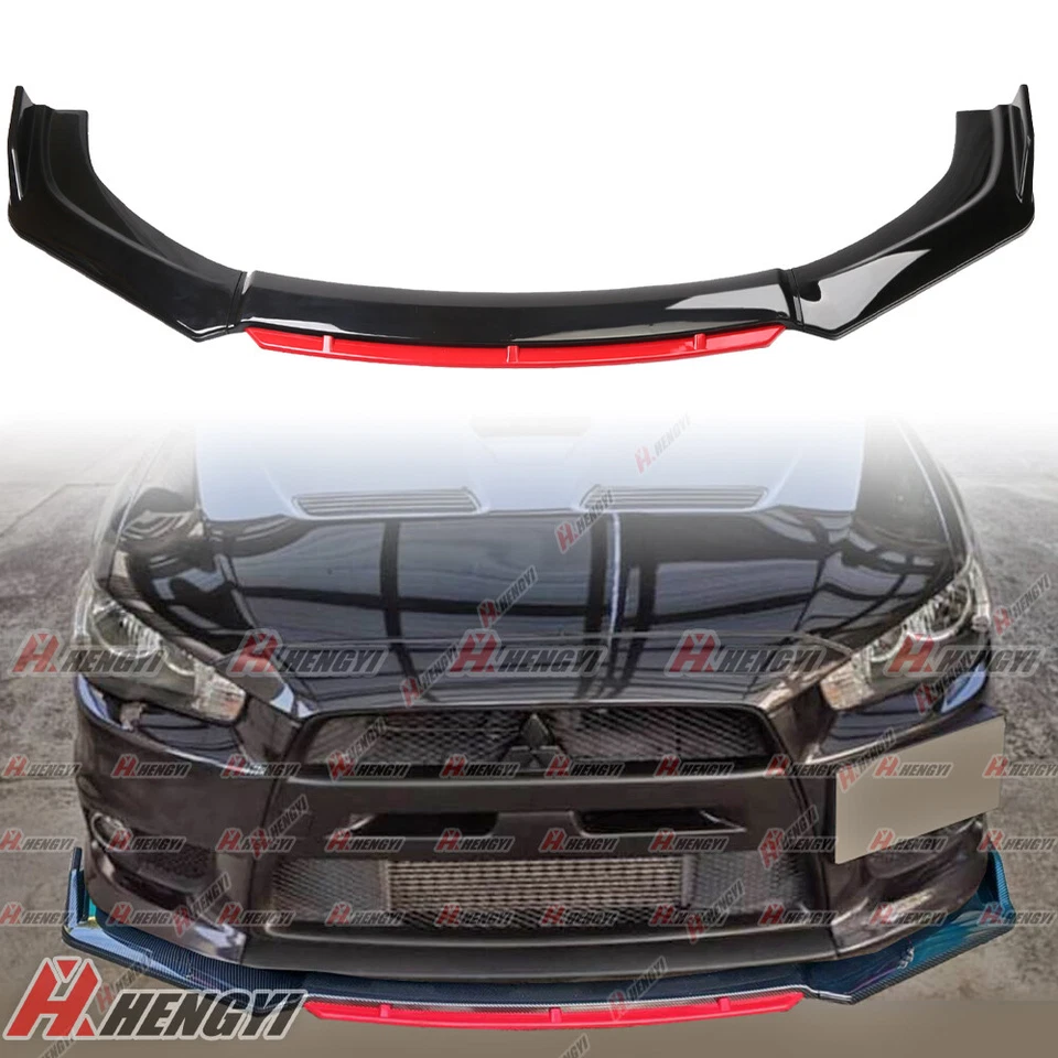 Front Bumper Lip Spoiler Splitter Diffuser For Mitsubishi Lancer 08-15 EVO X10 - image 1 of 4
