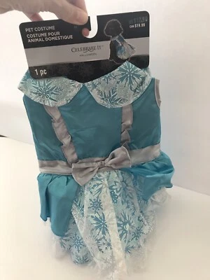 Disfraz de princesa Halloween vestido perro mediano NUEVO verde azulado Foto 1 de 3