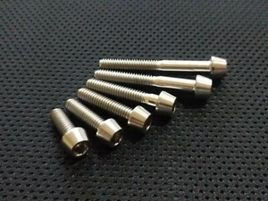 Testa a brugola cono conico in titanio M8 testa a bussola Ti testa tappo da 12 mm a 65 mm - Foto 1 di 13
