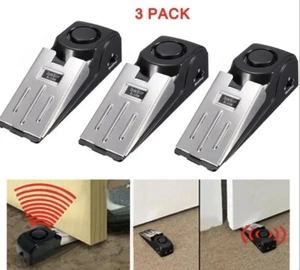 3 DOOR STOP Alarm Home Hotel Travel Wireless Security Alert Portable Safety Bloc - Picture 1 of 7