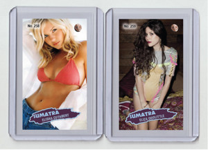 Elisha Cuthbert rare MH Sumatra #'d 3/3 Tobacco card no. 258