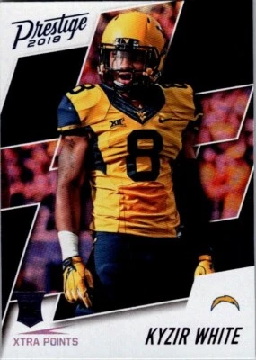 2018 Panini Prestige Extra Points Purple #299 Kyzir White - Los Angeles Chargers - Image 1 of 2