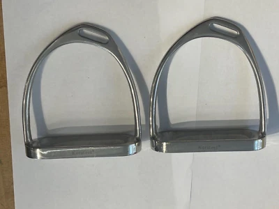 Винтажные редкие хромированные стремена для седла лошади под углом Korsteel - Изображение 1 из 4