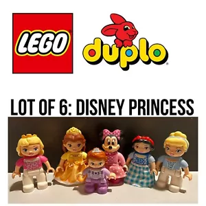 Lot Of 6 Lego Duplo Disney Princess Snow White Belle Cinderella Sleeping Sofia - Picture 1 of 1