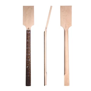 Cuello de bajo de 4 cuerdas 24 trastes 34 pulgadas diapasón de palo de rosa arce incrustación de vid hágalo usted mismo - Imagen 1 de 8