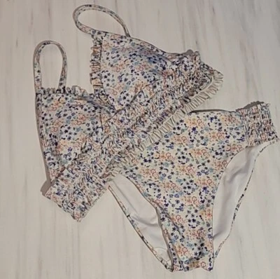 Chelsea Violet Flower Swim Bikini Girls 10 Ruffles  - Image 1 of 4