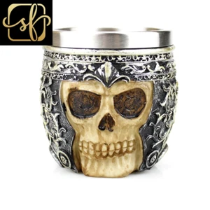 Creative 3D Gothic Wine Goblet Style Contain Dragon Claw Viking Skull Skeleton P - Picture 1 of 44