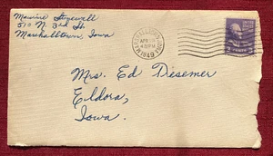 JOHN'S DEALS - VINTAGE 1949 MARSHALLTOWN, IOWA LETTER - PIANO STATIONARY - Bild 1 von 3
