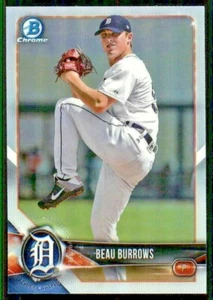 Bowman Draft 2018 refractor base cromado BDC-26 Beau Burrows Tigers - Imagen 1 de 2