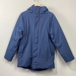 Huckberry PROOF Storm Shield Parka Utility Jacket Size L Hooded Full Zip Navy - Picture 1 of 15