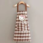 Women's cute Hello Kitty Apron Canvas Cooking Baking Kitchen BBQ Tool one Pocket