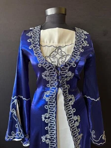 Trachten blaues Bindalli Kleid, türkischer Sultan Damen Tracht, osmanisches Modell - Bild 1 von 8